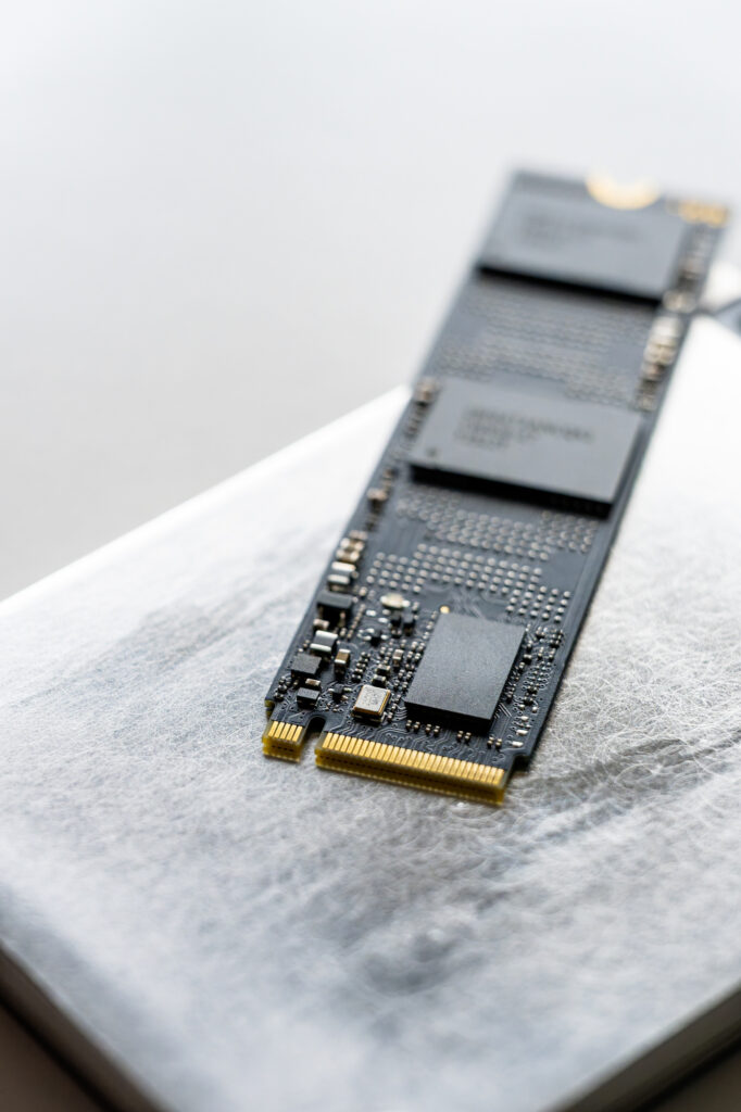 M.2 NVMe SSDのクローズアップ
