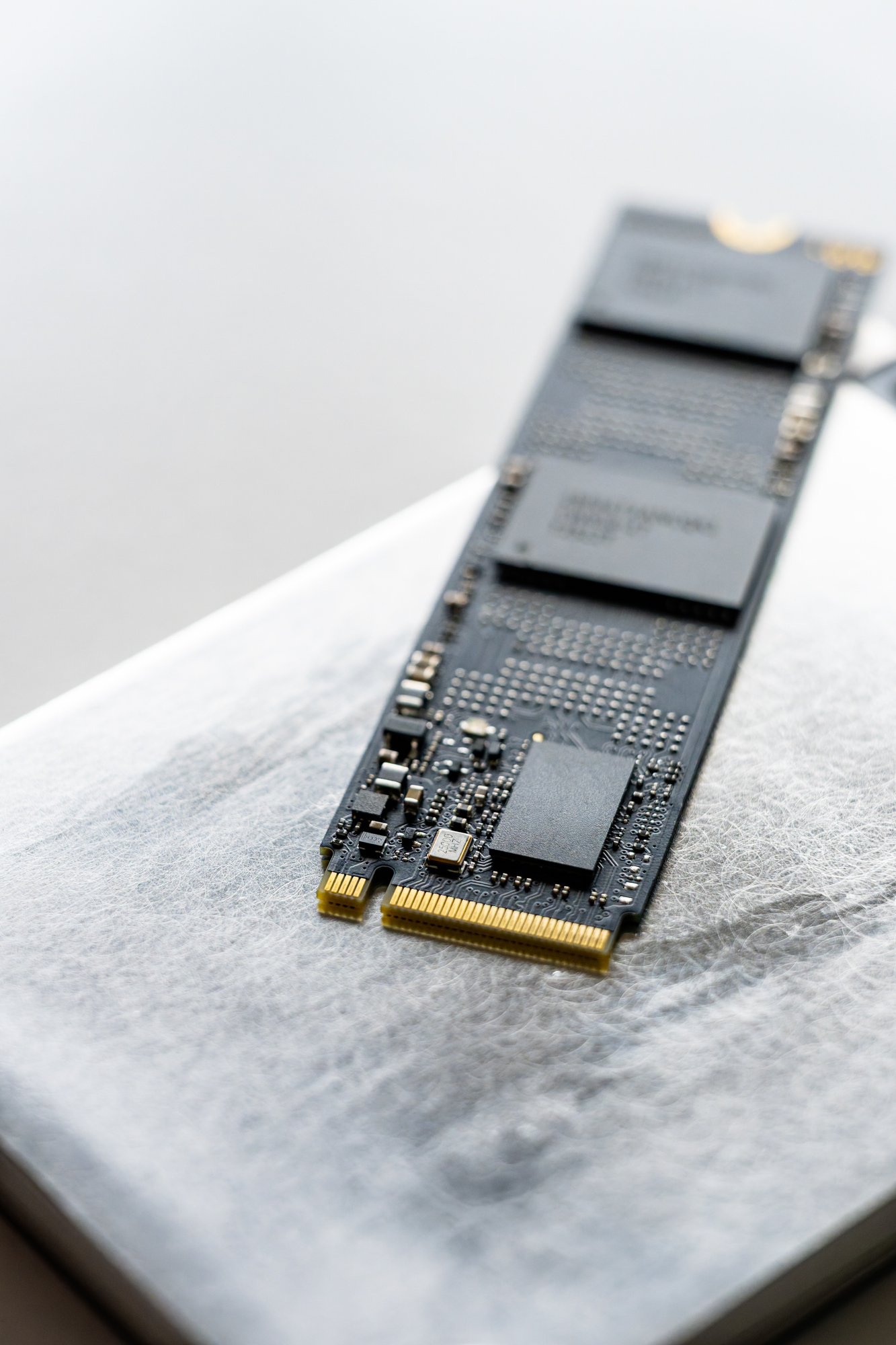 M.2 NVMe SSDのクローズアップ